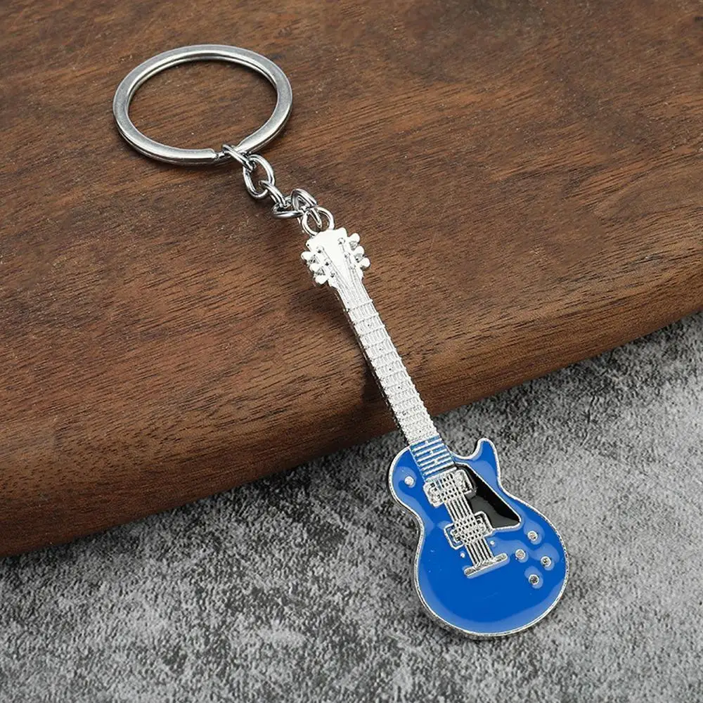 10-100Pcs Creative Musical Instrument Pendant Event Gift Bag Pendant Metal Lacquer Guitar Keychain