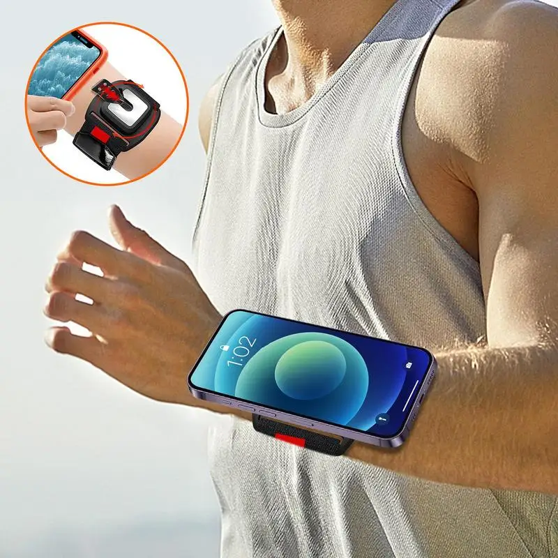 

Phone Armband Case Outdoor Sports Armband Case Phone Holder 360 Degree Four Point Flexible Rotation System Anti Fall Protection