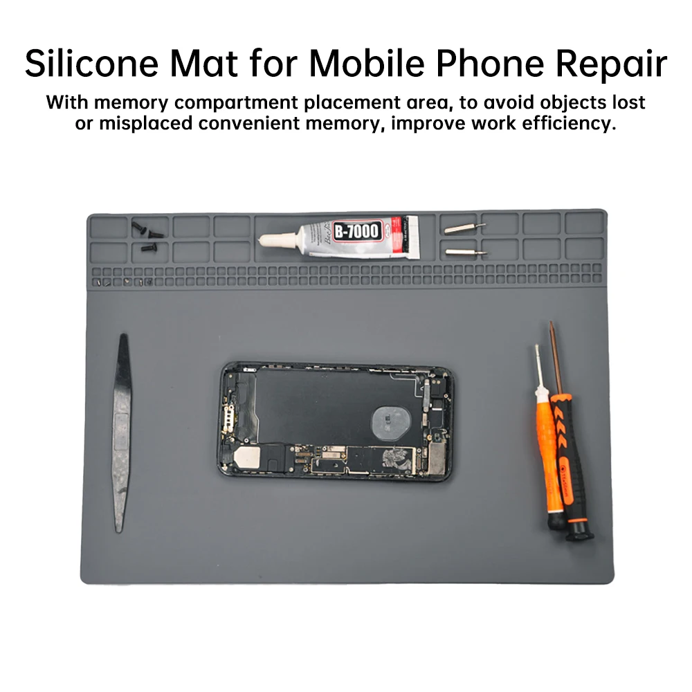 35X25cm Heat Insulation Working Mat Heat-resistant Repair Mat Soldering Iron Heat Gun Soldering Station Electronic Repair