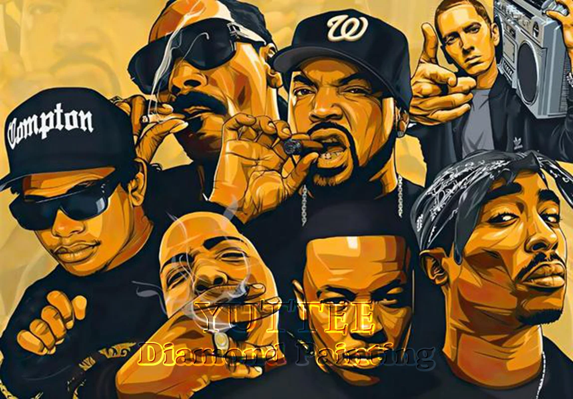 Tupac Shakur 5D DIY Diamond Painting Embroidery Mosaic Hip Hop