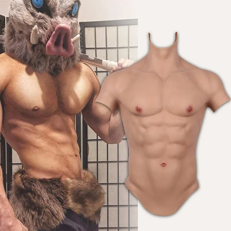SUAISKR Realistic Silicone Muscle Chest Vest for Men