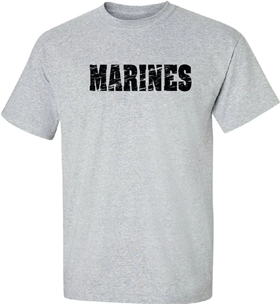 Vintage Military Green Marines Logo T-Shirt - Oversized Graphic Tee, Unisex Sizes S-5XL