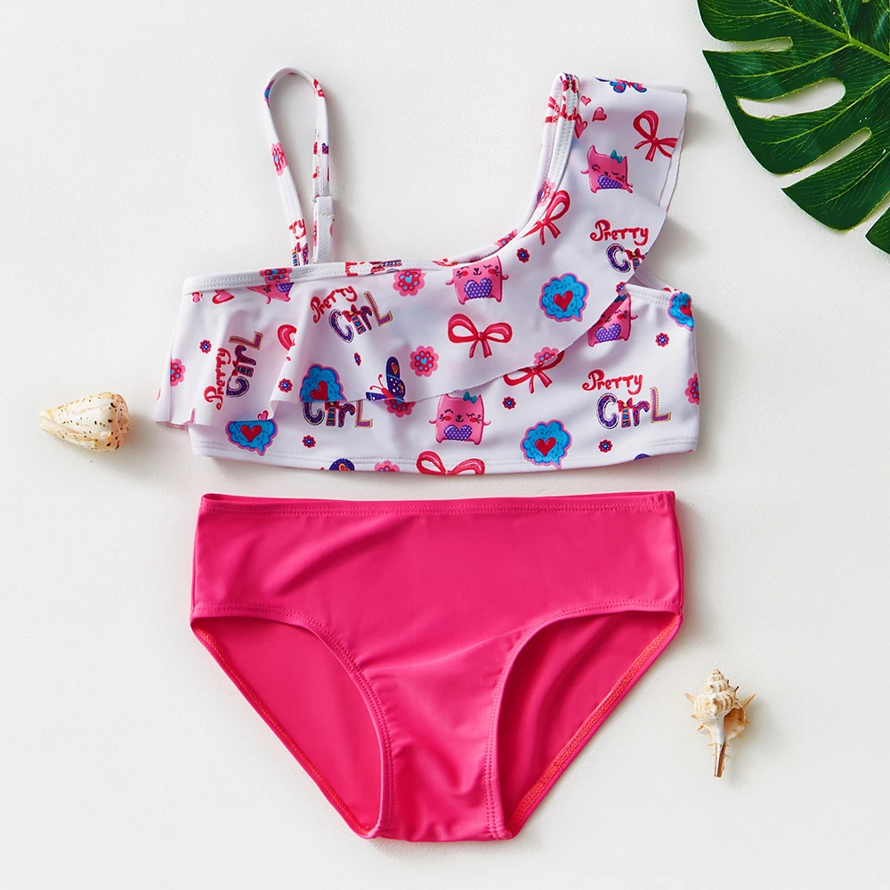 2~12Years Children Girls Swimsuit Beach wear Bathing suit Bikini set Biquini Infantil-ST108MIX girls swimsuit