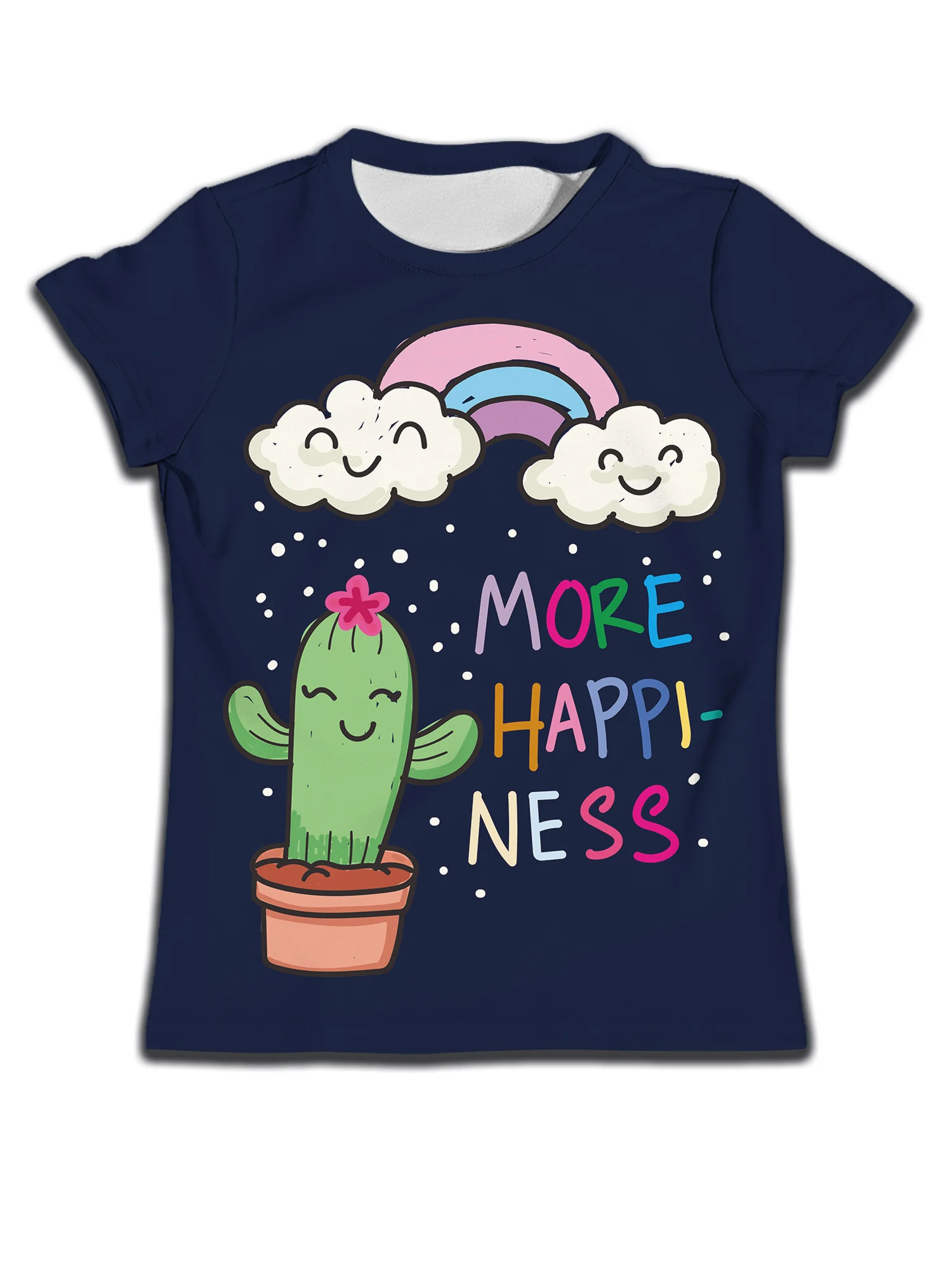 

Kids Boys T Shirt Black Clothes Girl KID BOY Cartoon 3 14 Years Male Cactus Graphic Casual T-shirt Rain Print O-Neck Birthday