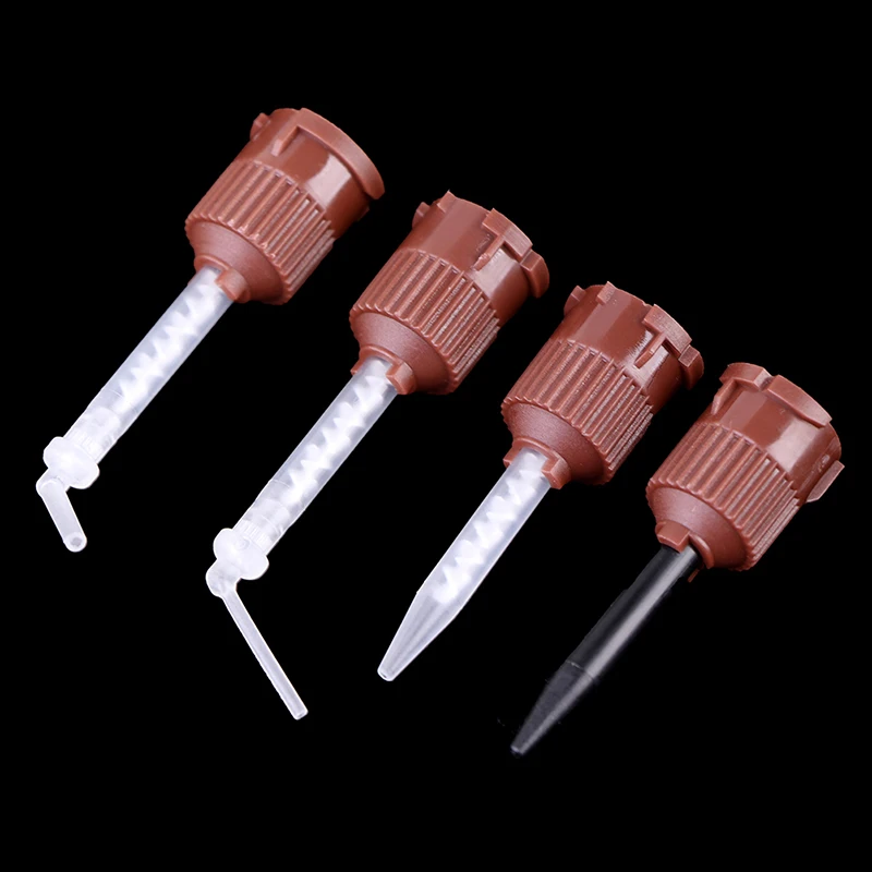Wholesale 50Pcs/Pack Dental Materials Impression Mixing Tips Temporary Silicon Rubber Dispenser Gun Mix Head Dentist Tools 3.5mm