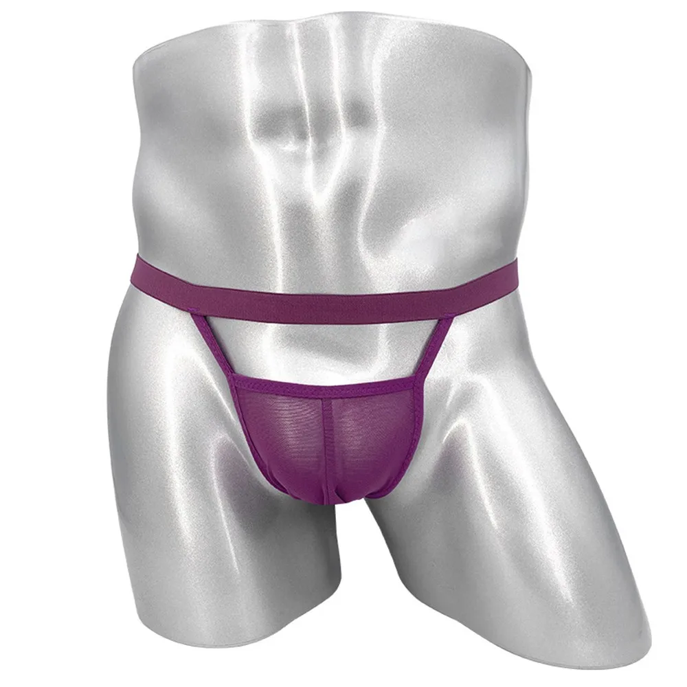 

Mens Pouch Backless Jockstrap Briefs Sexy Mesh Sheer Panties Breathable Underwear See Through Thong Knickers Clubwear A50