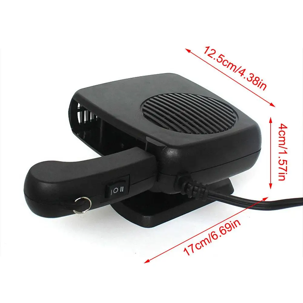 200W 12V/24V Portable Fan 2 IN Heating Heater Auto Coog Electric Car Windshield Defroster 1 Anti-Fire_voghion.com