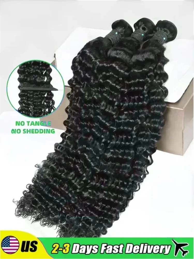 Burmese Curly 30 40 Inch Loose Deep Wave 1 3 Raw 100% Human Hair Bundles Double Weft Remy Unprocessed Weave Bulk Braid Extension