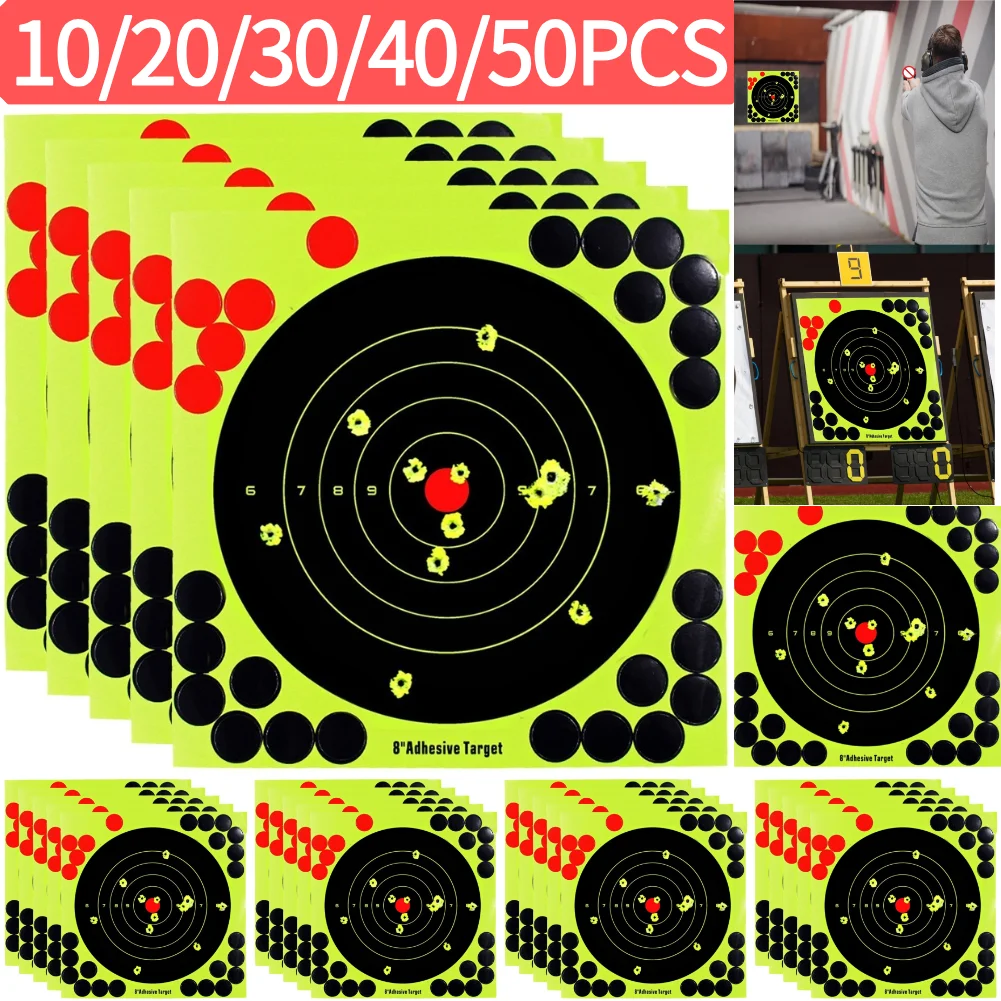 8-inch splatter target adhesive stickers 10/20/30/40/50PCS shooting targets stickers for competition practice