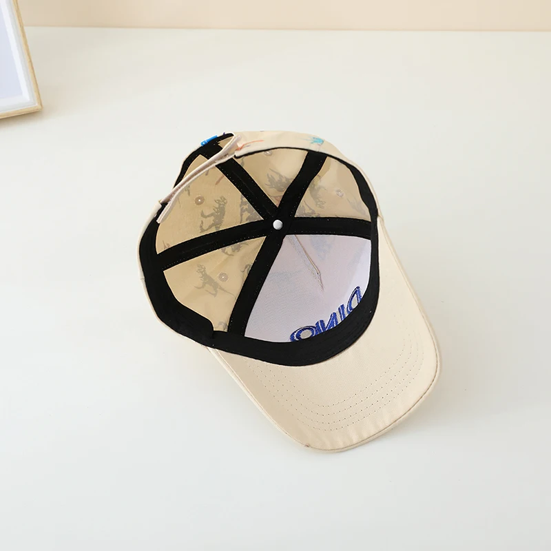 Children 's Sports Hats School Baby Boy Baseball 2024 Summer Embroidered Dinosaurs Outdoor Kids Caps for 2-8Years Adjustable 4