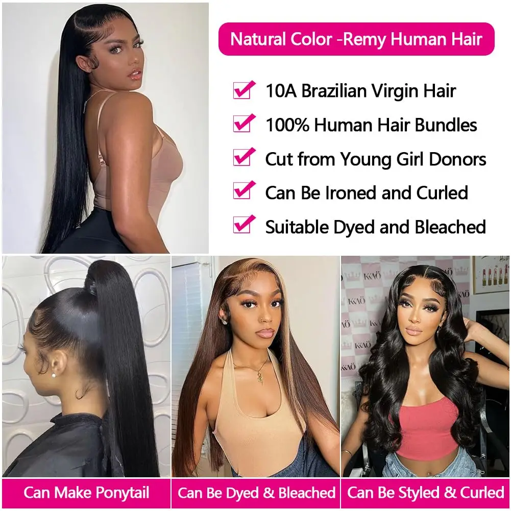 Human Hair Bundles Bone Straight Human Hair Bundles 12A Brazilian Raw Hair Bundles Weave Unprocessed Virgin Human Extensions for Black Women