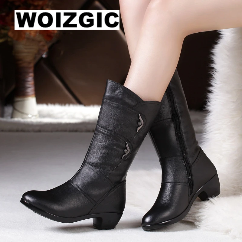 Botas De Cuero Con Grasoles Para Mujer En Horma Rodeo Q322G6231 - 7