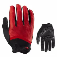 Red Long finger outdoor bicycle palm protection dynamic frame training MTB Road Cycling Gloves 1