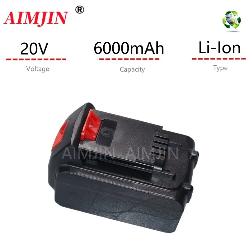 

Li-ion Rechargeable Battery 20V 6000mAh Is Suitable For The Whole BLACK DECKER 20 Model