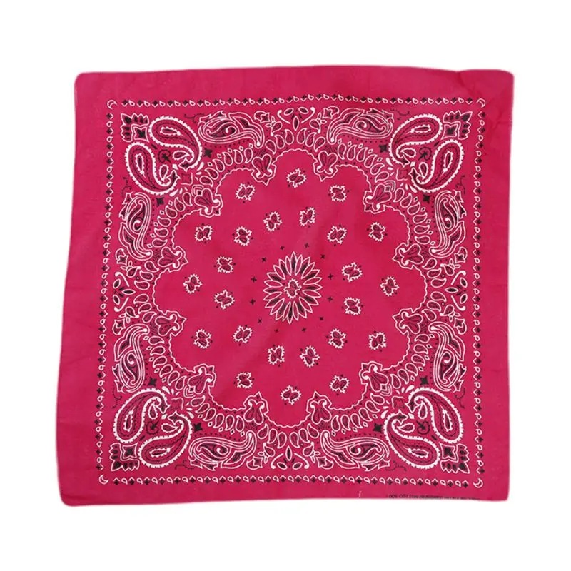 Cotton Bandana Boho Paisley Floral Hair Band Wrap Square Scarf Mask Wristband