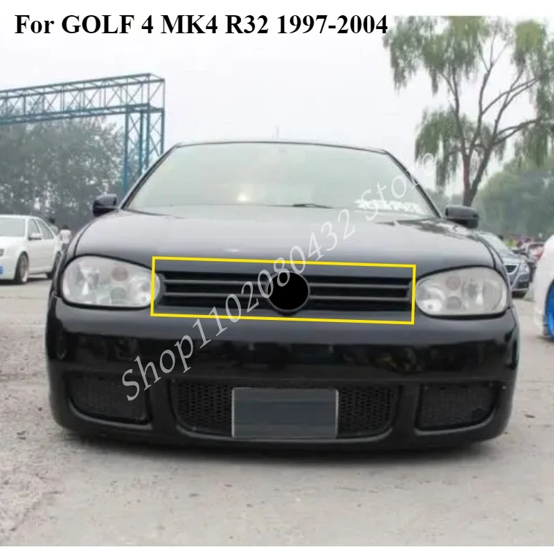 골프 4 MK4 R32 1997-2004 레이싱 그릴용 블랙 자동차 그릴 프론트 후드 그릴