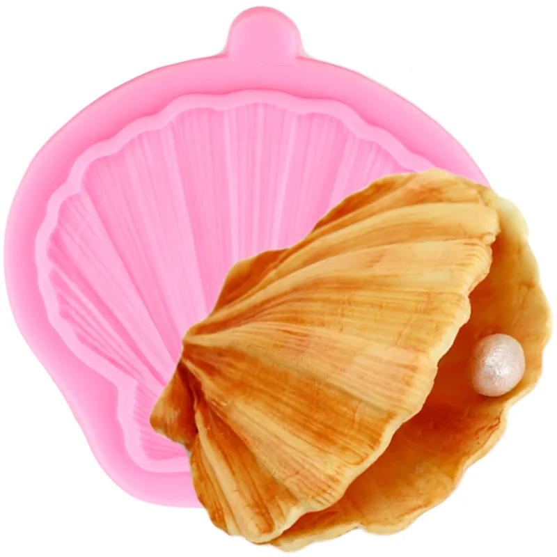 Clam-Shell-Silicone-Mold-Cupcake-Topper-Fondant-Cake-Decorating-Tools ...