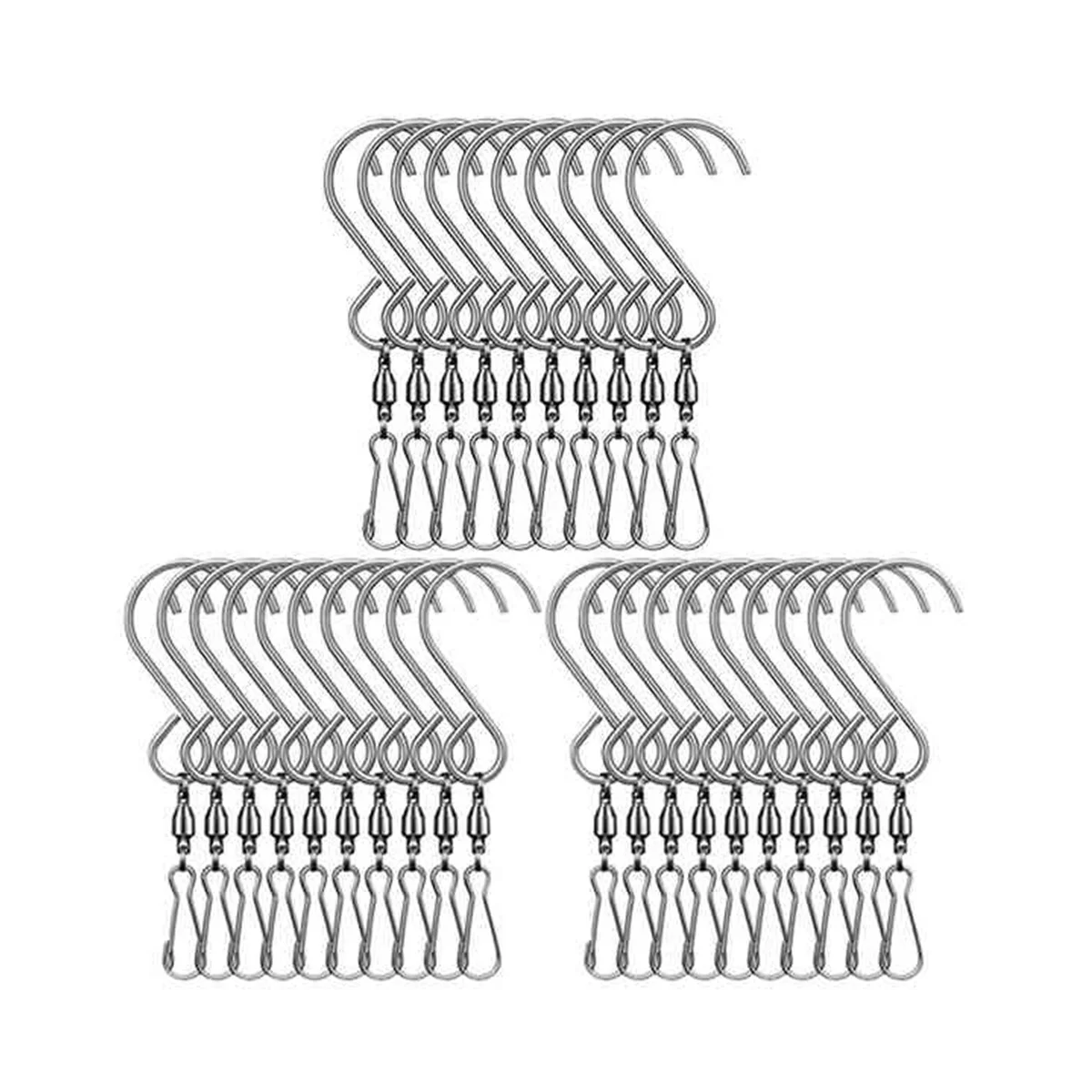 

30 шт., крючки для спиннера, нержавеющая сталь