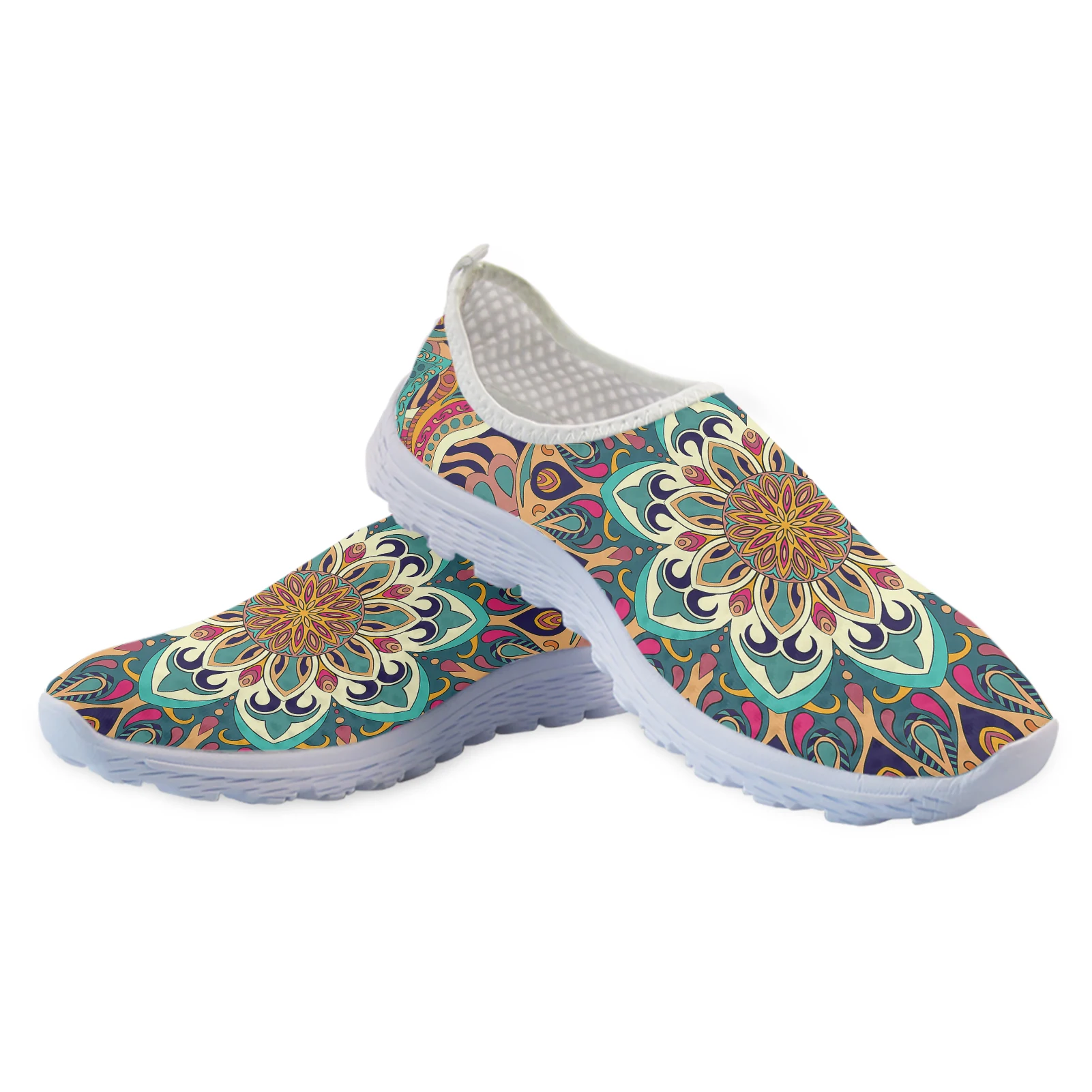 Mandala Luxury Designer Sneakers Tribal Style Casual Lightweight Non-Slip Flat Shoes Summer Comfortable Soft Walking Shoes 2023