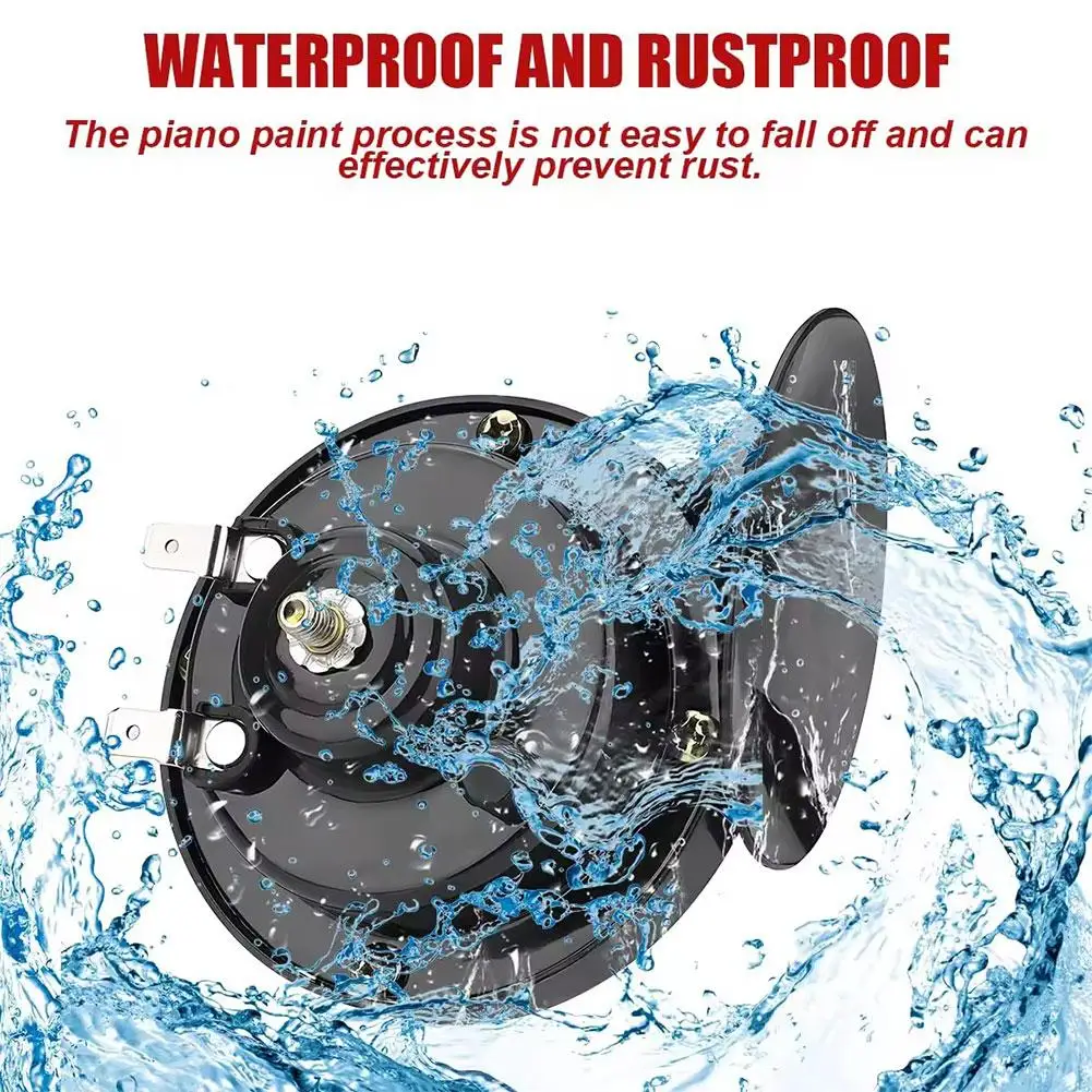 Car Siren Horn Car Air Horn Motorcycle Horn Air Horn Train Horn Waterproof Horn 12V 300DB Super Loud Train Horn Waterproof Universal Horns Siren Loud Car Horn Electric Snail for Motorcycle Car Truck SUV L5P1