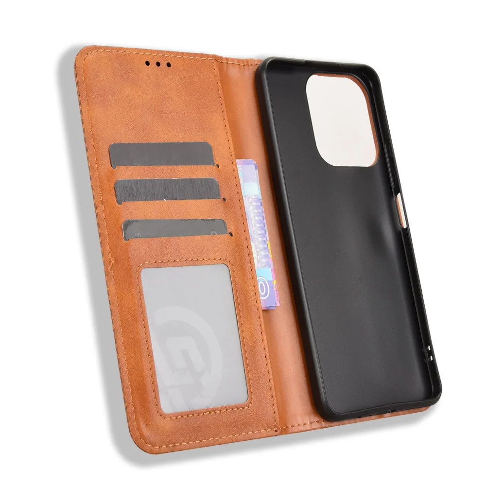 Premium PU Leather Flip Wallet Phone Case - Anti-Knock Protection