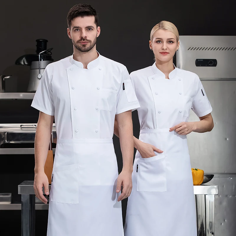 

Chef Shirt For Men Hotel Costume Cook Wear Catering Restaurant Pizza Hotel Costume Baker Baker Women Waiter Chefs Uniform