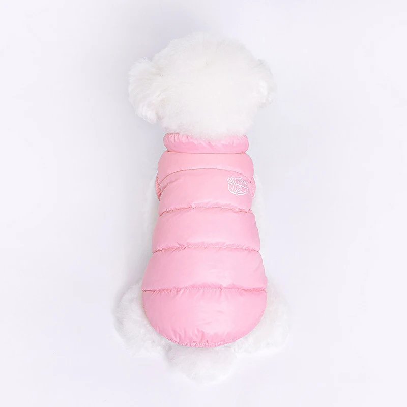 Dogs Winter Down Jacket Small Medium Dog Warm Sleeveless Vest Cat Pink White Duck Down Coat Clothing Pet Clothes