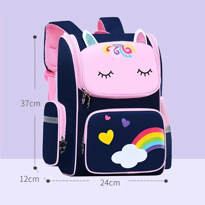 Kid Backpack for Girl Horse Children Bookbag Rainbow Eyes School Bag Teen Girl Backpack for Traveling Waterproof Mochilas 5