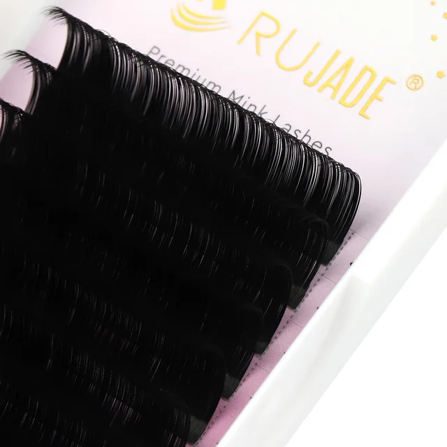RUJADE All Sizes Individual 6-16mm Eyelashes Extension Tray Classic Russian Volume Eyelash Silk Long/Short/Lower Lashes 6mm 7mm