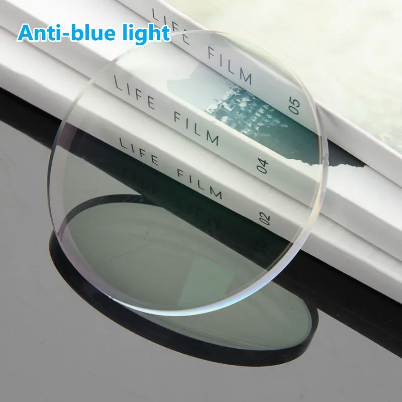 2PCs 1.56 1.61 1.67 1.74 Anti Blue Light Blocking Prescription Lens Polyurethane Glasses Lenses Myopia Hyperopia Presbyopia Lens