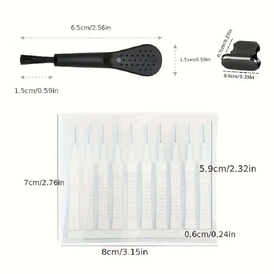 Computer Keyboard Cleaner Sets Mobile Phone Charging Port Dust Stopper Bendable Earphone Brush Tool Shower Hole Clean 12PCS
