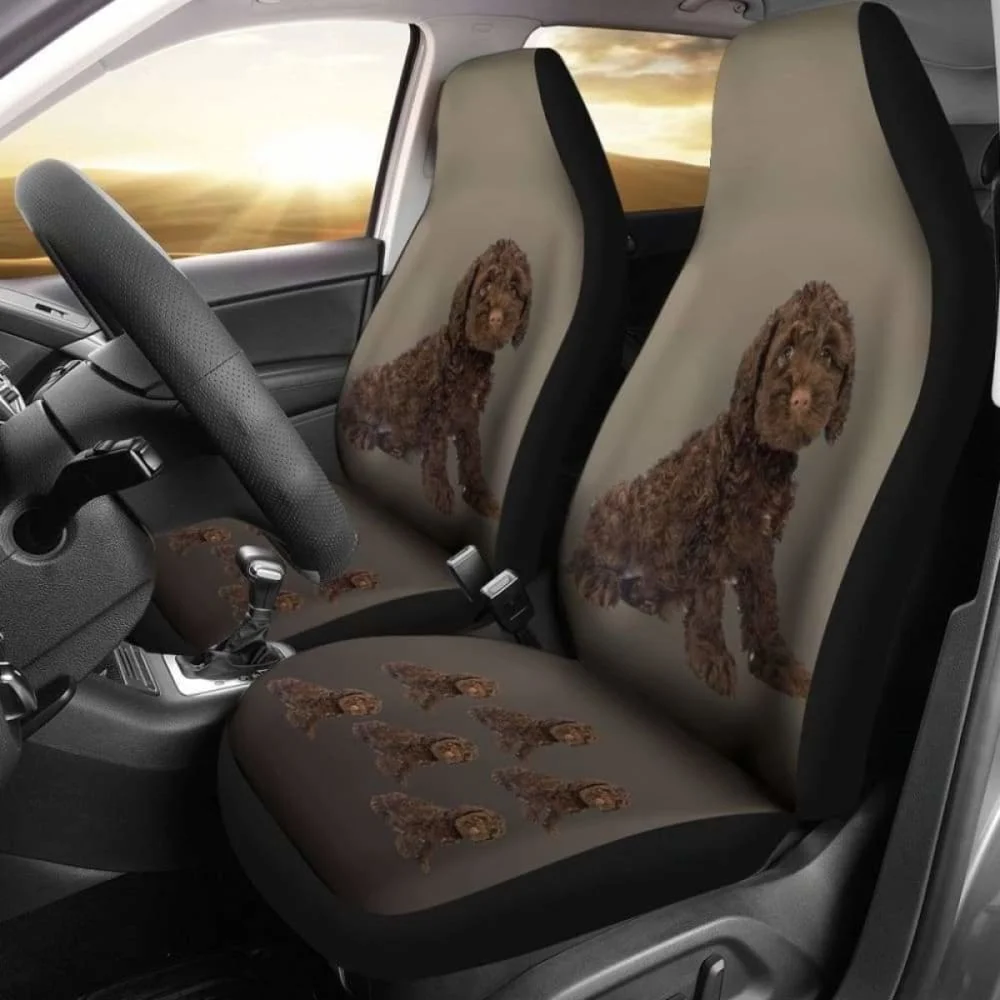 

Cockapoo Car Seat Cover Chocolate,Pack of 2 Universal Front Seat Protective Cover