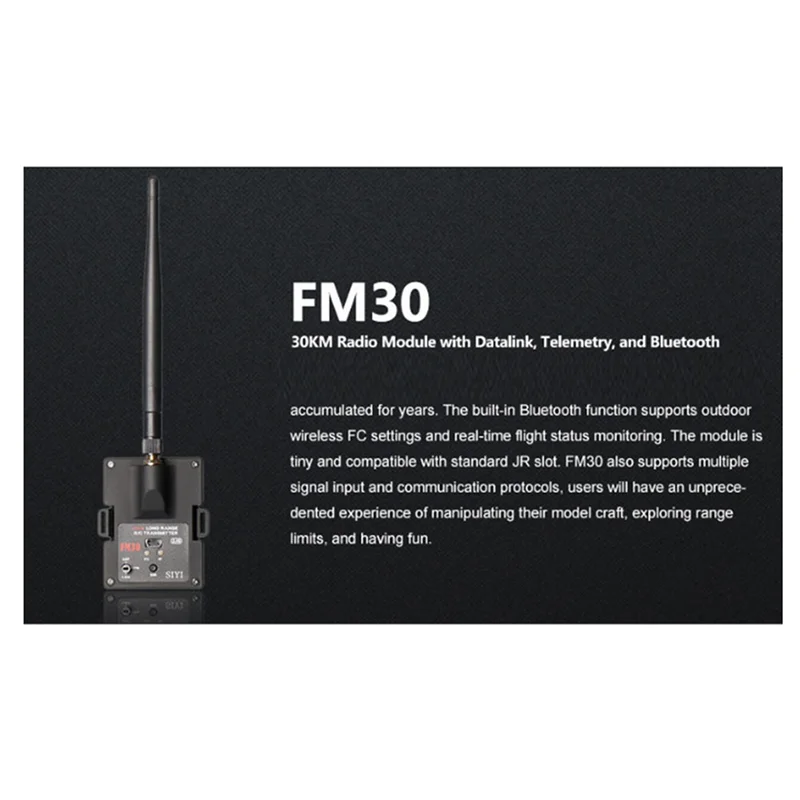 30KM Long Range SIYI FM30 Radio Module with Datalink Telemetry Receiver OpenTX Racing Drones 2.4G FM30 (A)