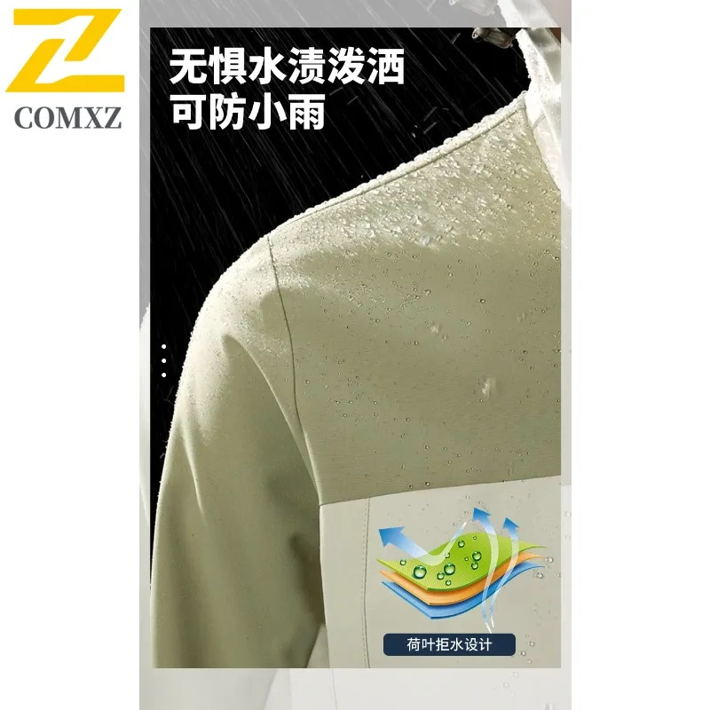 COMXZ Luxury Comfortable Mens Jacket Outdoor Adventure Thickened Warm Parka Street Style Cold Resistant Winter Mens Clothing