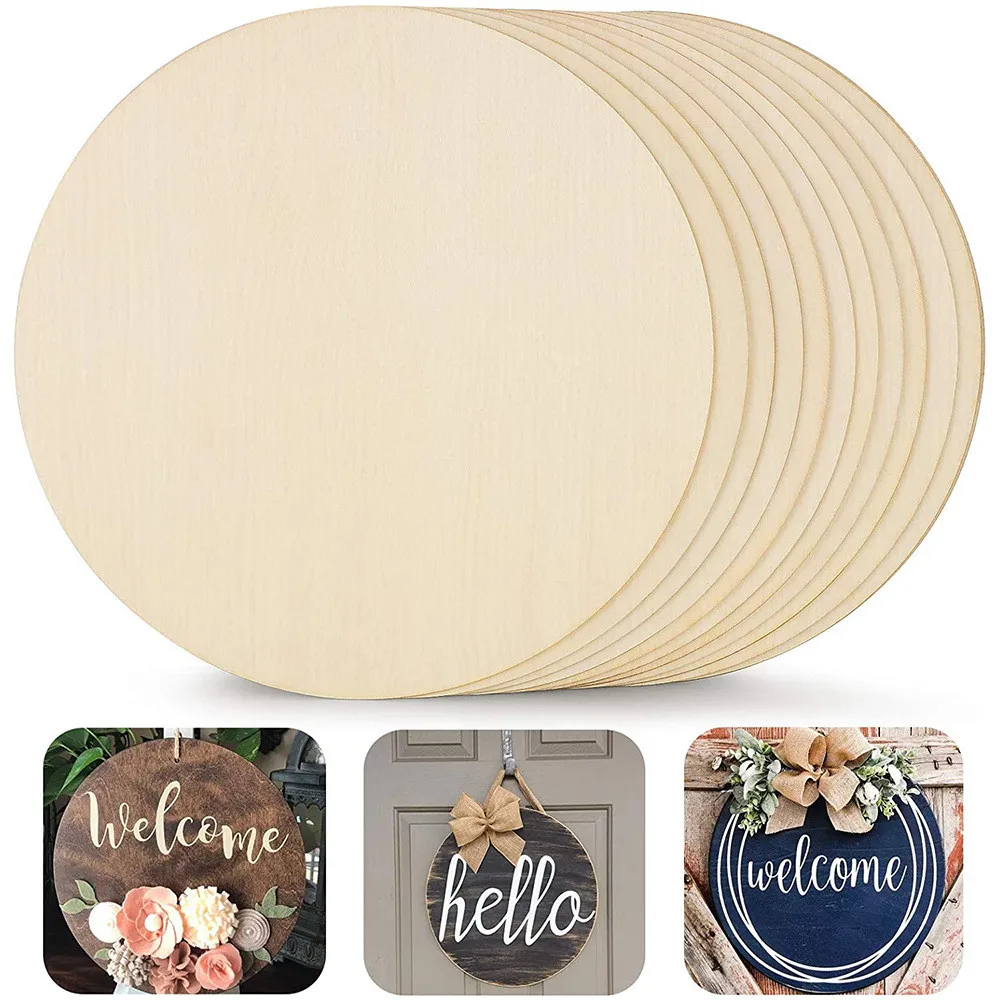 

5pcs Wood Round for DIY Craft kids Christmas Painting Toys Ornament Wedding Household Decoration Board1