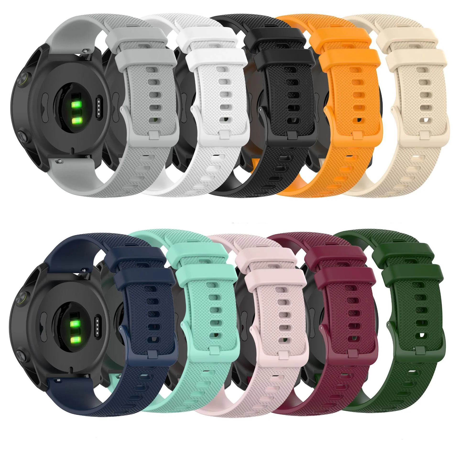 Enhanced Silicone Breathable Wristband Strap - Official 22mm/20mm