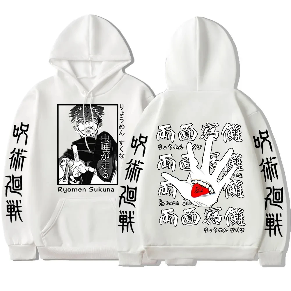 

Japan Anime Jujutsu Kaisen Hoodie Ryomen Sukuna Eyes Print Manga Hip Hop Sweatshirt Men Women Oversized Casual Autumn Streetwear