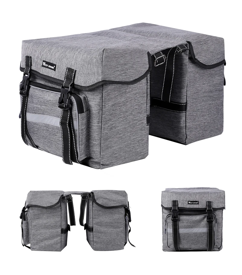 West Biking Fahrrad Rücksitz Tasche 25l große Kapazität Outdoor-Gepäckträger Taschen Radfahren MTB Rennrad Kofferraum Doppel tasche – Detail 9