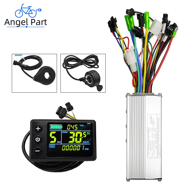 24V 36V 48V 500W 22A E-bike Brushless Motor Controller with S866 LCD ...