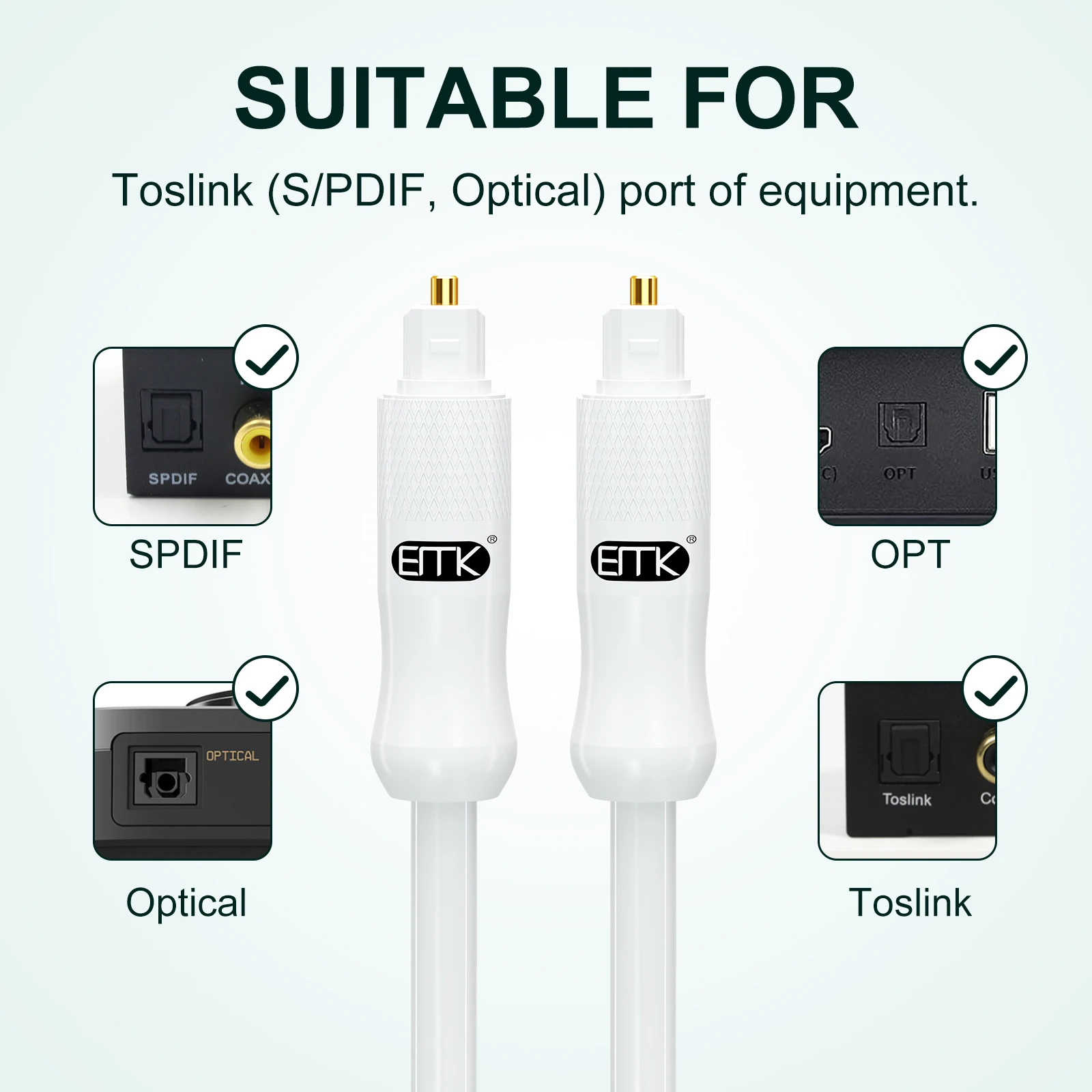 EMK   ̺, Toslink ̺, 5.1  SPDIF  ڵ, TV, 緹 ÷̾, Xbox,   ̺