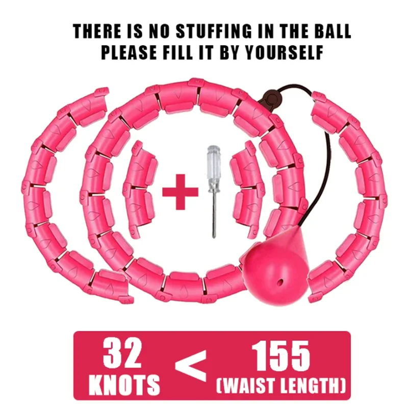 Weighted Exercise Hoop for Adults - Adjustable, Detachable Infinity Fitness Hoop with Extra Links for Enhanced Workouts