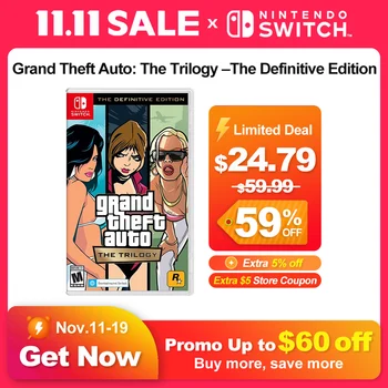 Giochi Nintendo Switch Grand Theft Auto The Trilogy The Definitive Edition Gioco fisico ufficiale di carte GTA per Switch