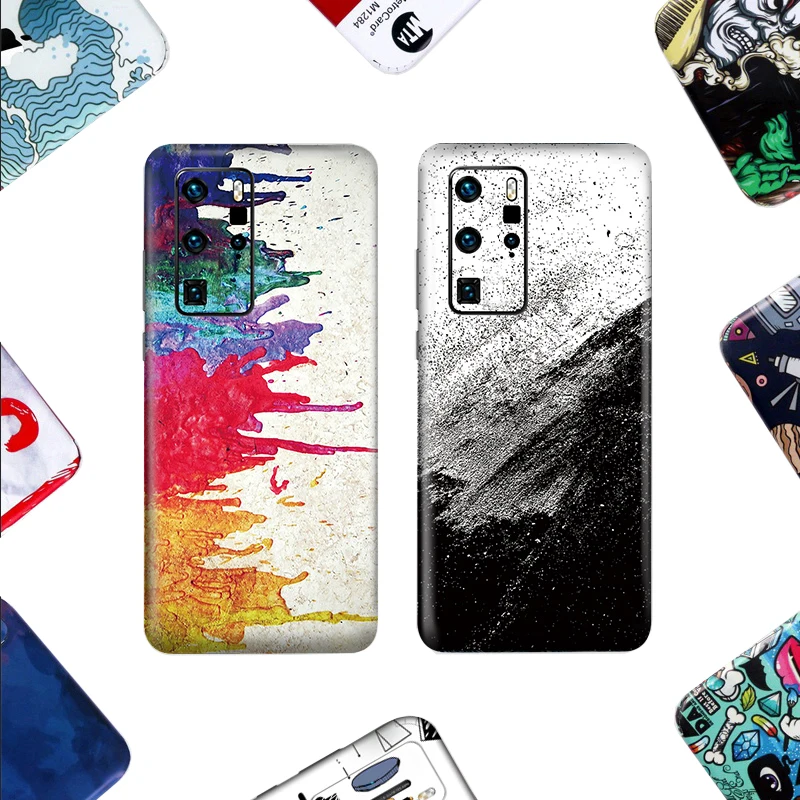 

3D Pattern Matte Skins Film Wrap Skin Phone Back Sticker For HUAWEI P40 Pro P30+ P20 Mate 30 Pro 20X Cartoon Sticker
