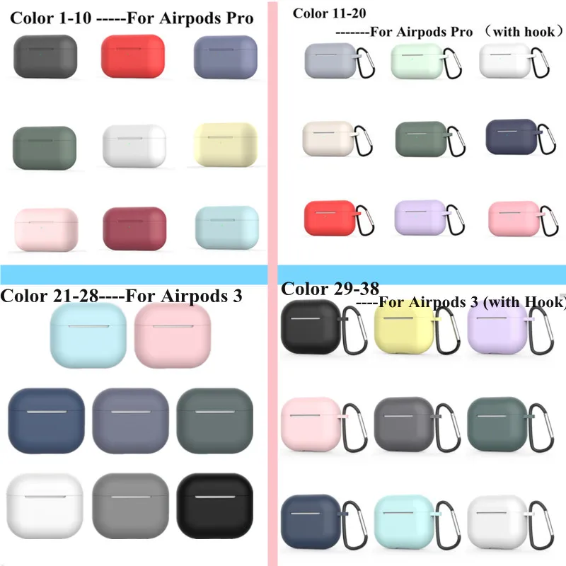 Capa de silicone para Apple Airpods Pro 3, capas de ouvido Bluetooth, acessórios protetores, novo, 2022