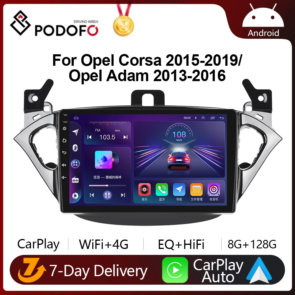 Android Autoradio Für Opel Corsa E/Adam - 9 Zoll, 8 Core, Wireless Carplay