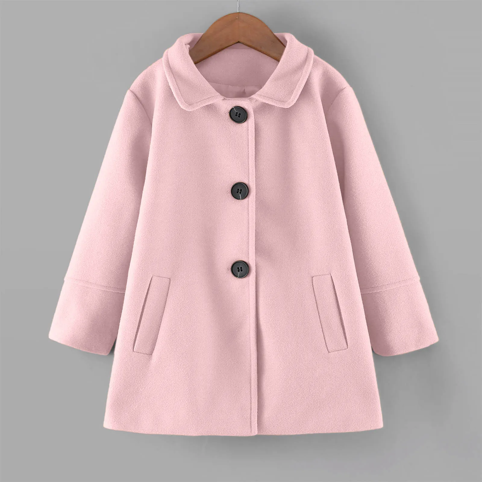 Kids Jackets Children's Jacket Coat Toddler Girls Winter Flip Collar Casual Windproof Warm Outerwear