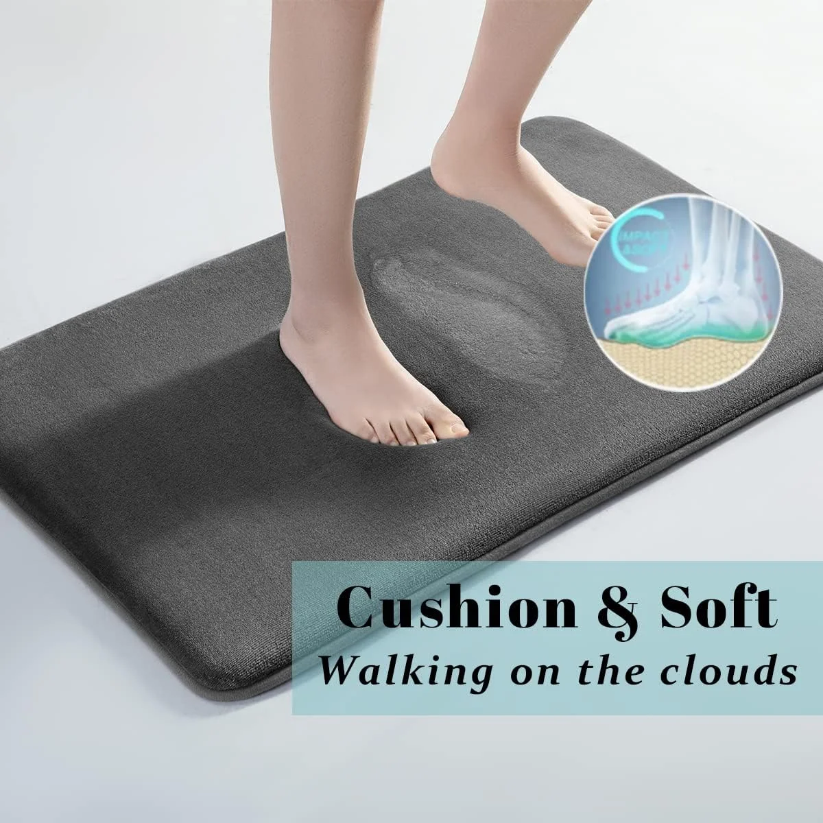 Floor Mat Absorbent Non-Slip Bath Mat Anti-Slip Coral Velvet Bathroom Floor Door Home Decoration