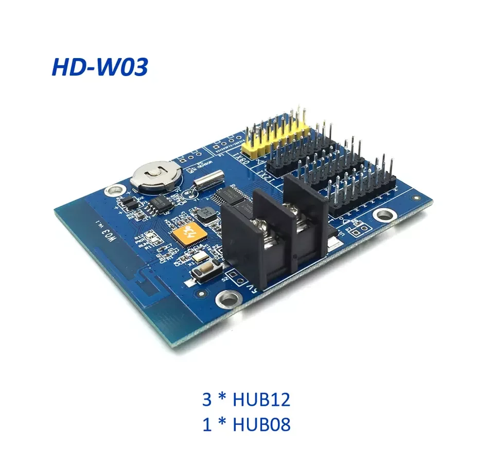 The cheapest HD-W00 HD-W02 HD-W03 HD-W04 Wi-Fi Single And Dual Color Led Display Screen Control Card That Supports Mobile App