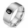 8MM Never Fade Stainless Steel Casual Party Ring  Four-color Rings Double Che Guevara Fashion Ring Boys Gift 1
