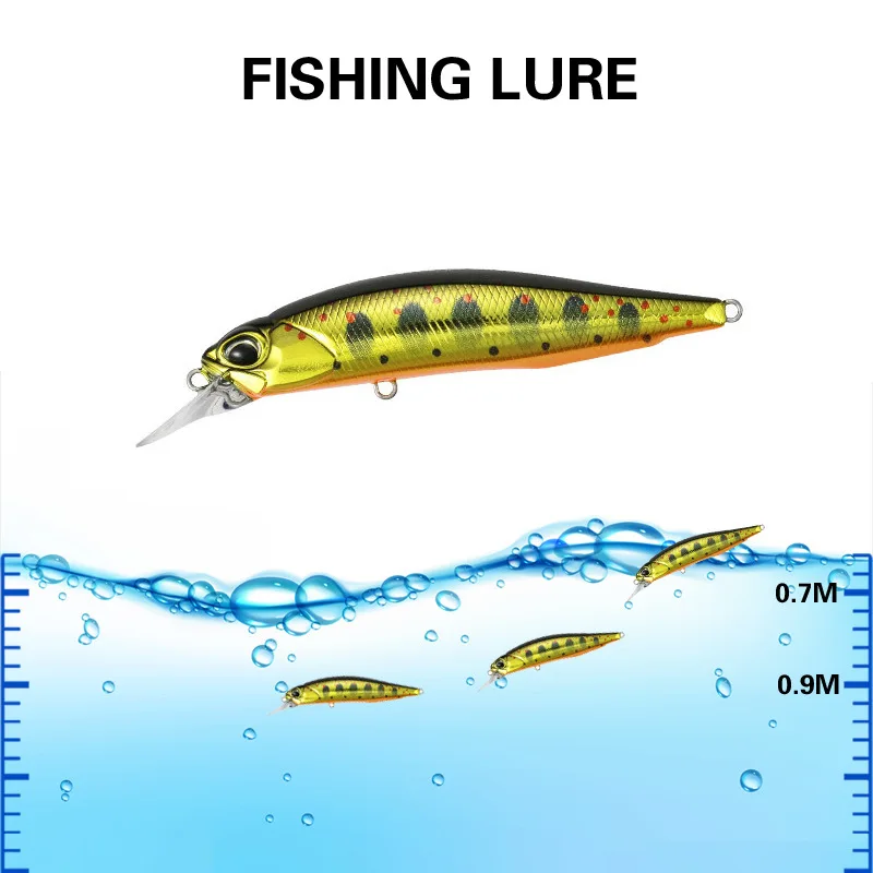 Leurre Jerkbait Pour Bar - 13.5 Cm, 14.7 G - Avec 3 Hameçons Triples - Nage Réaliste, Couleur Vive - Pour Pêche En Eau Douce